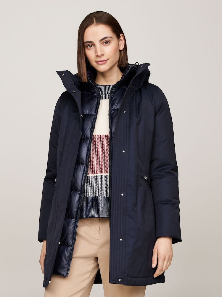 Tommy Hilfiger Blue Padded Parka Jacket - Image 1 of 5