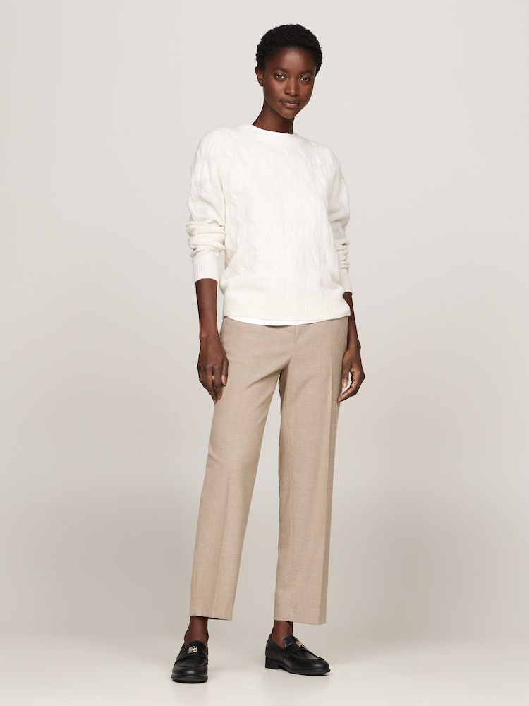 Tommy Hilfiger Slim Fit Flannel Straight Nude Trousers - Image 1 of 6