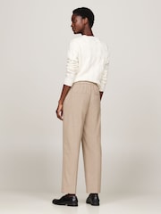 Tommy Hilfiger Slim Fit Flannel Straight Nude Trousers - Image 2 of 6