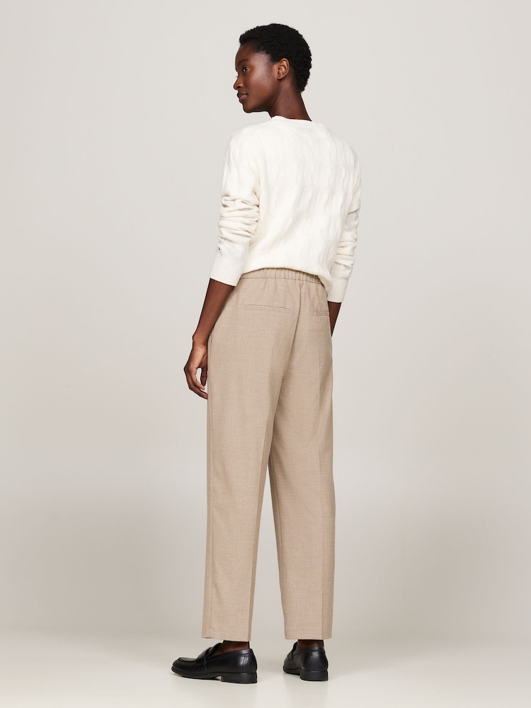 Tommy Hilfiger Slim Fit Flannel Straight Nude Trousers - Image 2 of 6