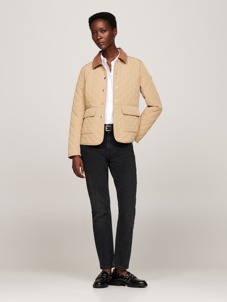 Tommy Hilfiger Brown Slim Fit Quilted Jacket - Image 2 of 5