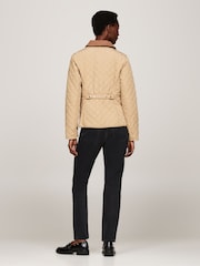 Tommy Hilfiger Brown Slim Fit Quilted Jacket - Image 4 of 5
