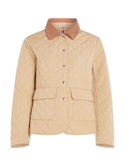 Tommy Hilfiger Brown Slim Fit Quilted Jacket - Image 5 of 5
