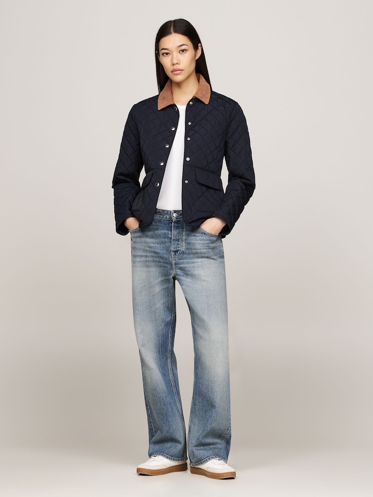 Tommy Hilfiger Blue Slim Fit Quilted Jacket - Image 2 of 5