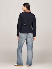 Tommy Hilfiger Blue Slim Fit Quilted Jacket - Image 4 of 5