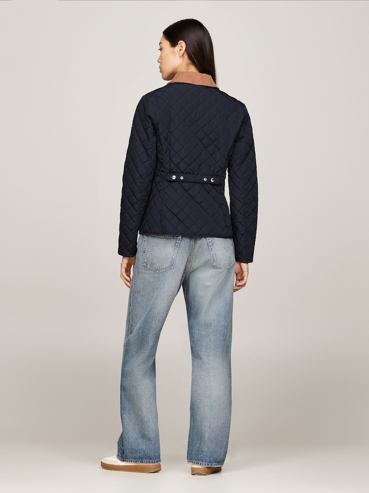 Tommy Hilfiger Blue Slim Fit Quilted Jacket - Image 4 of 5