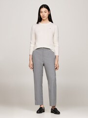 Tommy Hilfiger Cream Soft Wool Crew Neck Jumper - Image 2 of 4