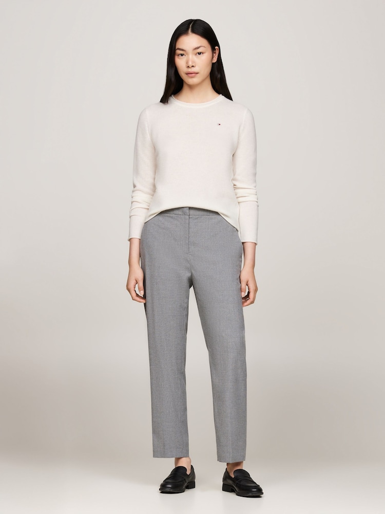 Tommy Hilfiger Cream Soft Wool Crew Neck Jumper - Image 2 of 4