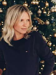 Tommy Hilfiger Blue Soft Wool Crew Neck Jumper - Image 2 of 9