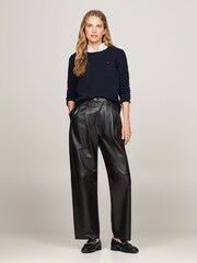 Tommy Hilfiger Blue Soft Wool Crew Neck Jumper - Image 6 of 9