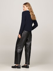 Tommy Hilfiger Blue Soft Wool Crew Neck Jumper - Image 7 of 9