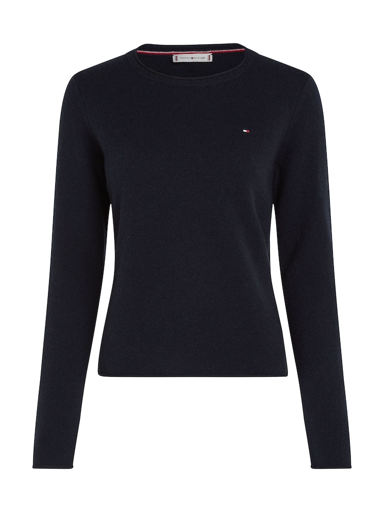 Tommy Hilfiger Blue Soft Wool Crew Neck Jumper - Image 9 of 9