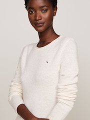Tommy Hilfiger Soft Wool Flared Crew Neck Sweater Nude Dress - Image 2 of 5