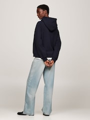 Tommy Hilfiger Regular Fit Blue Modern Varsity Crest Hoodie - Image 3 of 5
