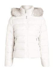Tommy Hilfiger Tyra Gloss Down White Jacket With Faux Fur - Image 5 of 5