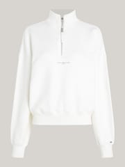 Tommy Hilfiger Natural Regular Fit Mini 1/2 Zip Sweatshirt - Image 5 of 5