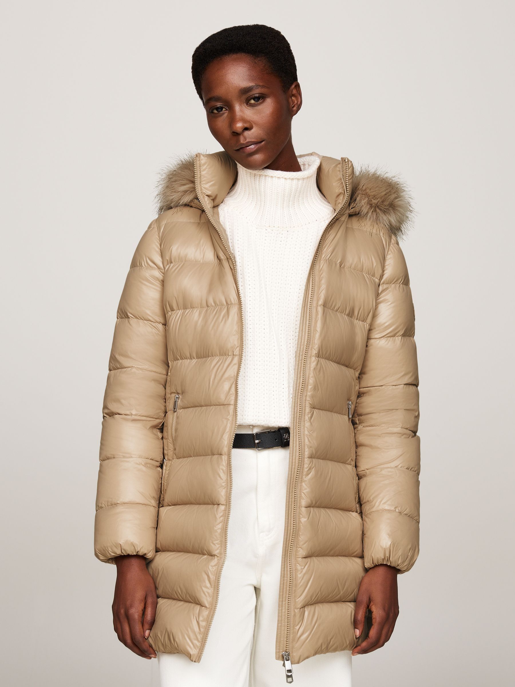 Puffer coat womens tommy hilfiger store