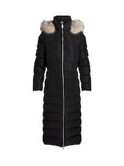 Tommy Hilfiger Heritage Down Tyra Maxi Black Jacket With Faux Fur - Image 5 of 5