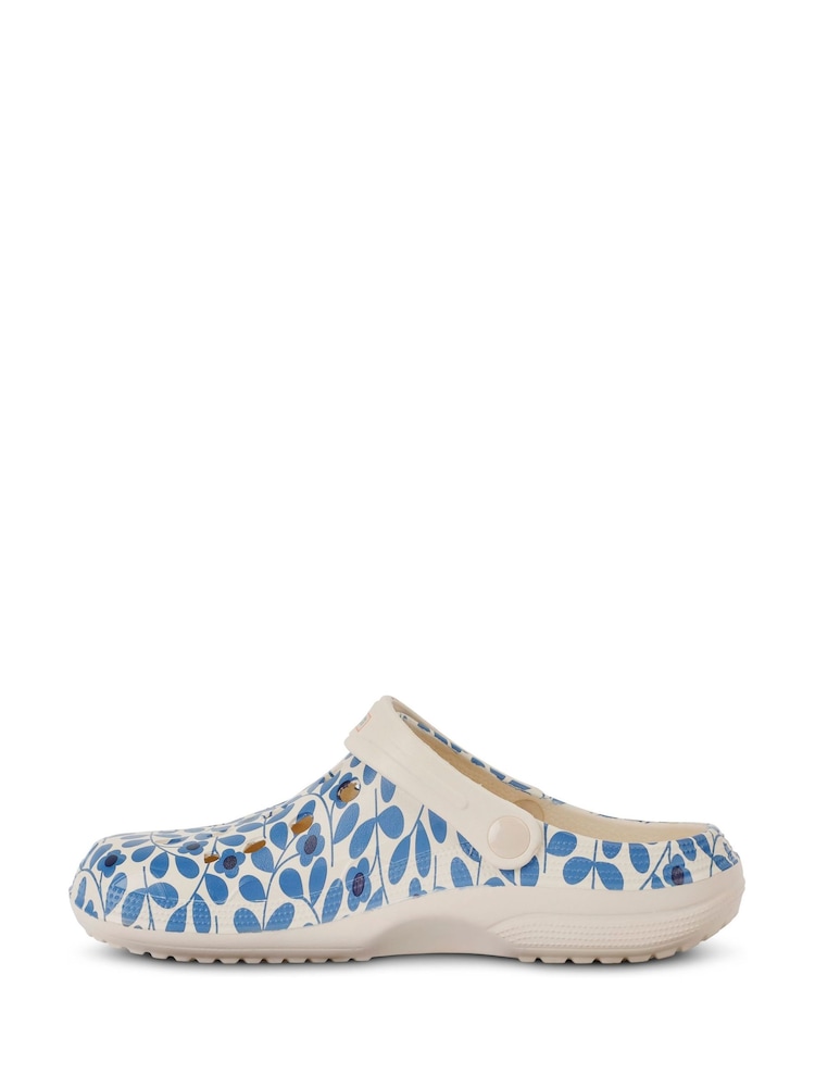 Regatta Blue Womens Orla Kiely Clogs - Image 2 of 8