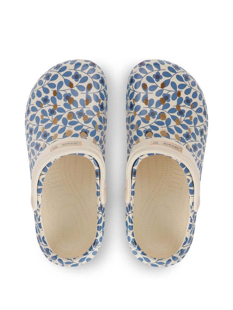 Regatta Blue Womens Orla Kiely Clogs - Image 5 of 8