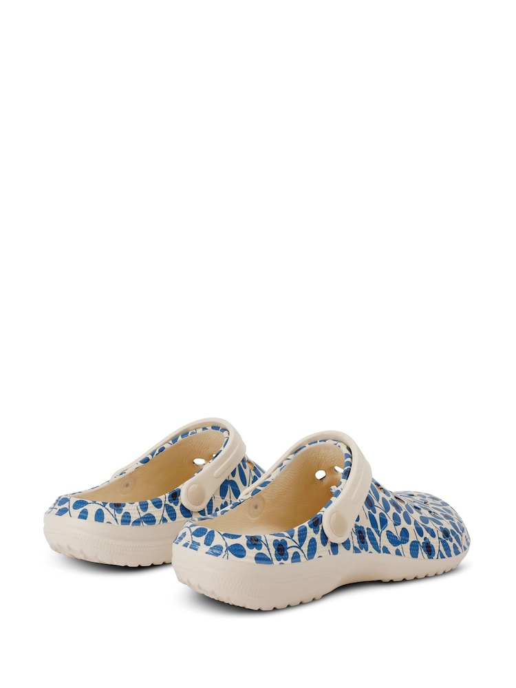 Regatta Blue Womens Orla Kiely Clogs - Image 6 of 8