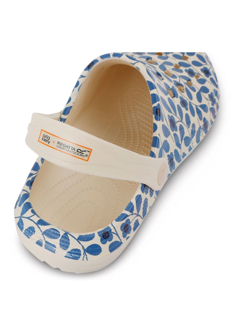 Regatta Blue Womens Orla Kiely Clogs - Image 8 of 8