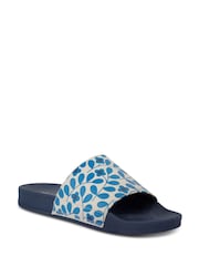 Regatta Blue Womens Orla Kiely Slides - Image 3 of 7