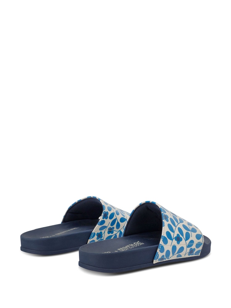 Regatta Blue Womens Orla Kiely Slides - Image 4 of 7