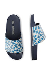 Regatta Blue Womens Orla Kiely Slides - Image 6 of 7