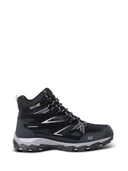 Regatta Black Womens Holcombe III Mid Waterproof Walking Boots - Image 1 of 6