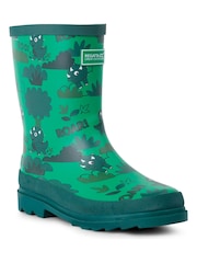 Regatta Green Kids Mudplay II Animal Print Wellies - Image 1 of 6