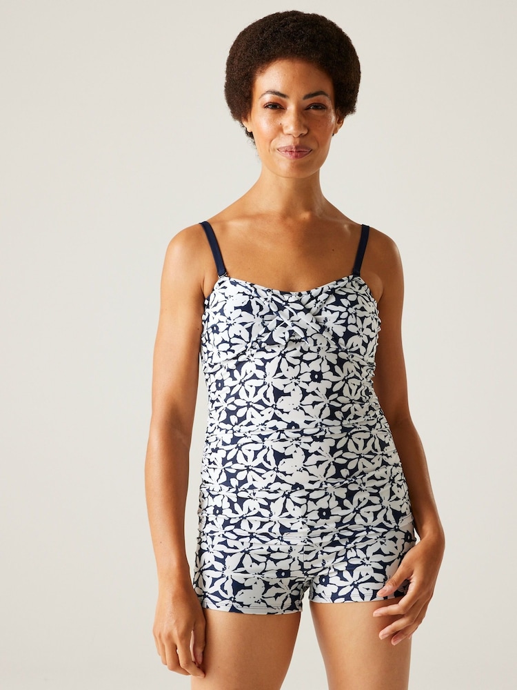 Regatta Blue/White Womens Aceana III Tankini Top - Image 2 of 8