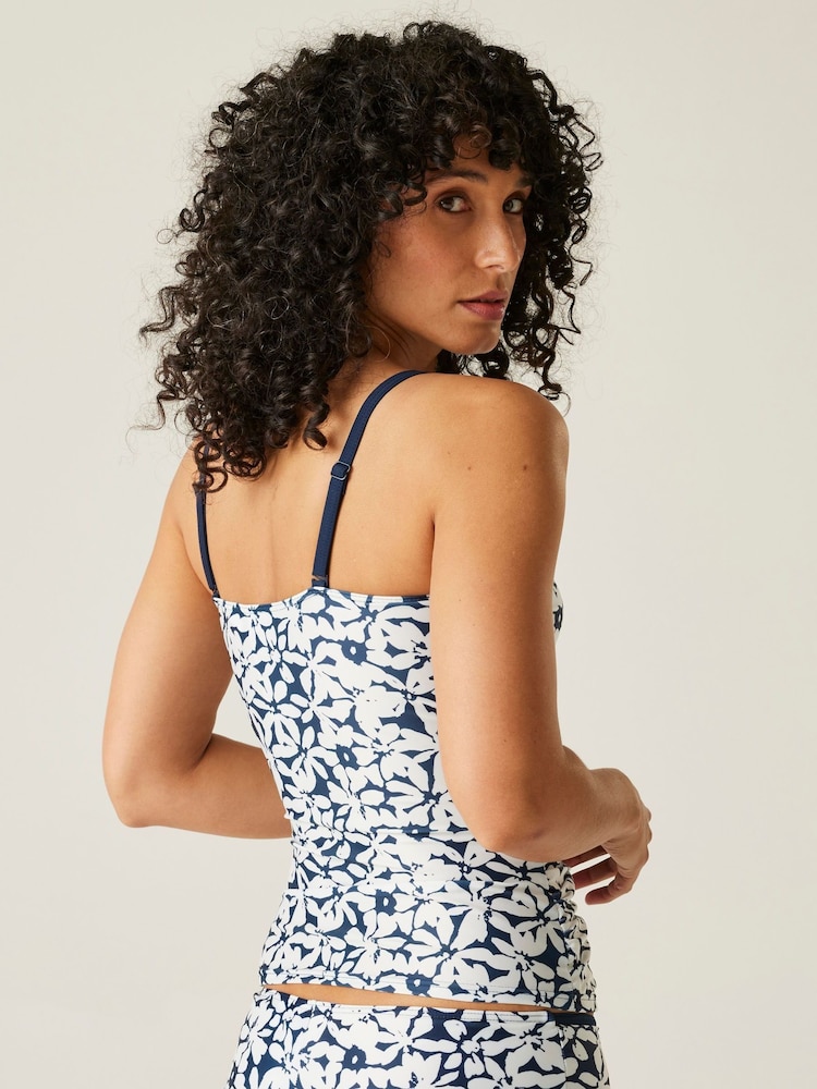 Regatta Blue/White Womens Aceana III Tankini Top - Image 2 of 7 Regatta Blue/White Womens Aceana III Tankini Top - Image 2 of 7