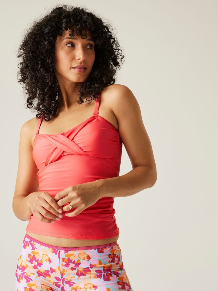 Regatta Pink Womens Aceana III Tankini Top - Image 1 of 7 Regatta Pink Womens Aceana III Tankini Top - Image 1 of 7