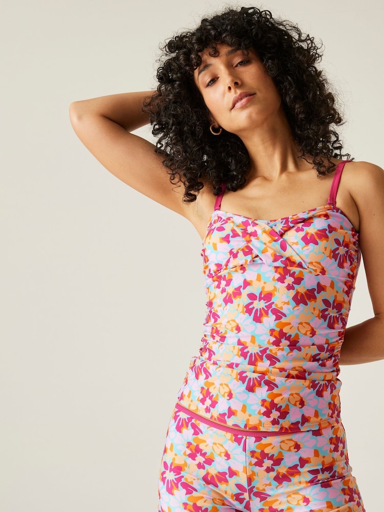 Розовый - Regatta Womens Aceana III Tankini Top - Image 1 of 8