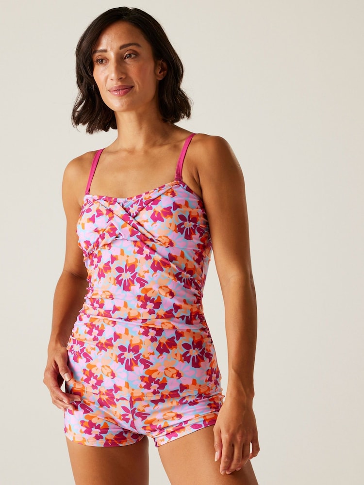 Розовый - Regatta Womens Aceana III Tankini Top - Image 2 of 8