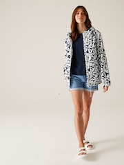 Regatta Blue/White Womens Bayletta II Waterproof Jacket - Image 3 of 9