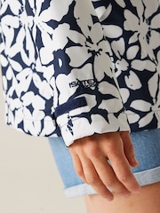 Regatta Blue/White Womens Bayletta II Waterproof Jacket - Image 4 of 9