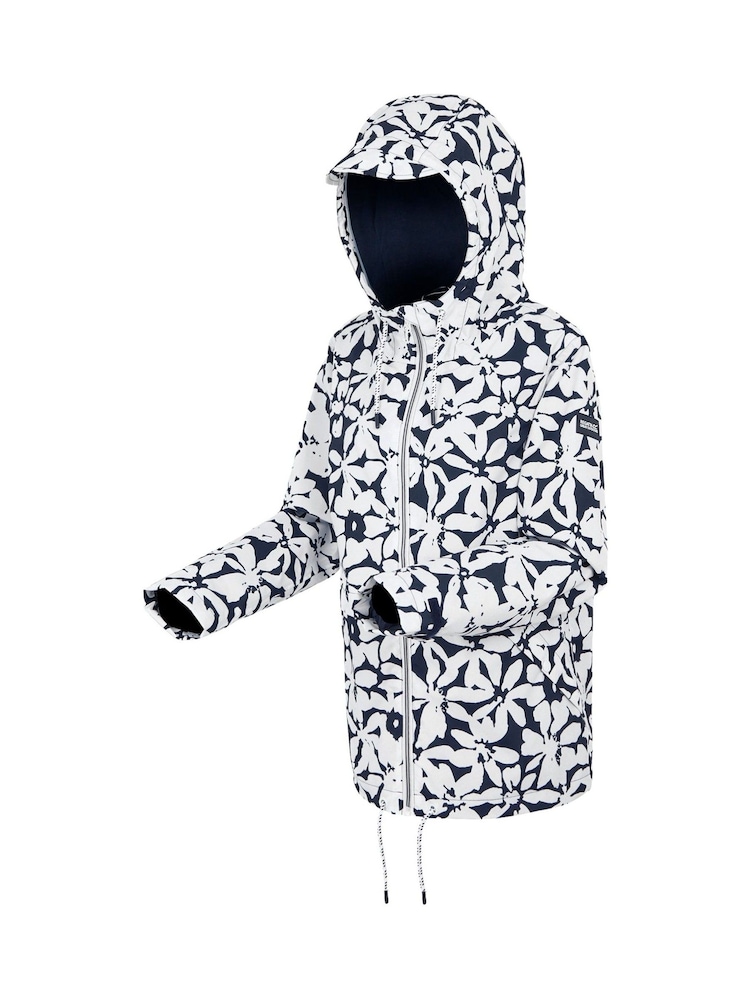 Regatta Blue/White Womens Bayletta II Waterproof Jacket - Image 9 of 9