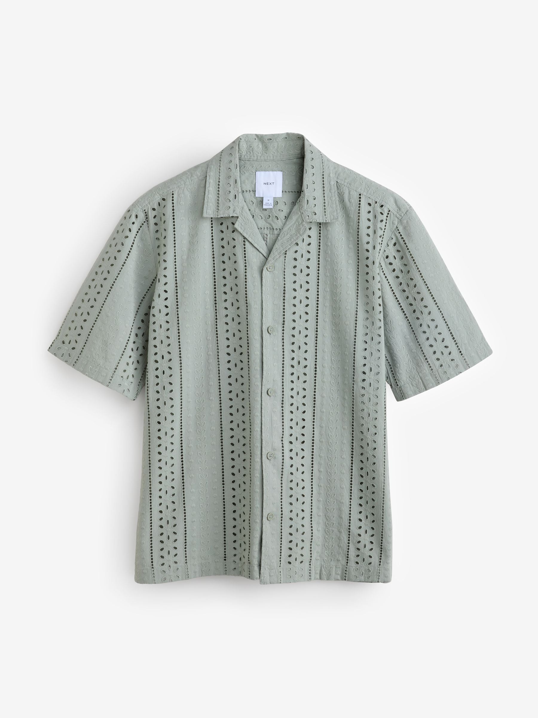 最新最全のをすべて Buy Green Shirt Sleeve Short Broderie Textured Cotton 100% 筆記具
