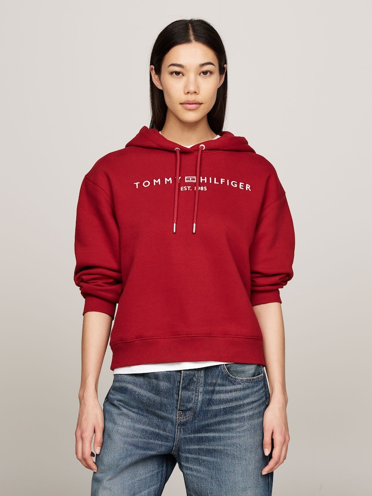 Tommy Hilfiger Red Regular Fit Modern Hoodie - Image 1 of 1