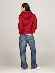 Tommy Hilfiger Red Regular Fit Modern Hoodie - Image 3 of 5