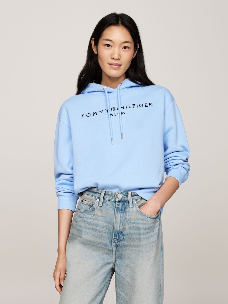 Tommy Hilfiger Blue Regular Fit Modern Hoodie - Image 1 of 1