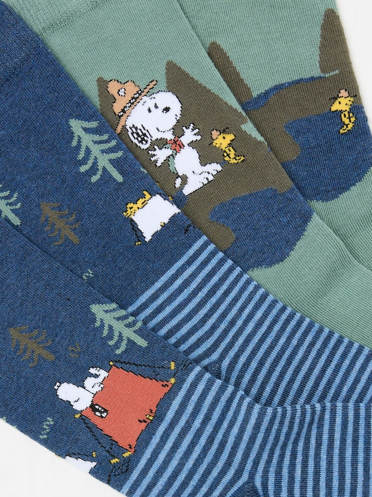 FatFace Multi 2 Pairs of Snoopy Socks - Image 2 of 2