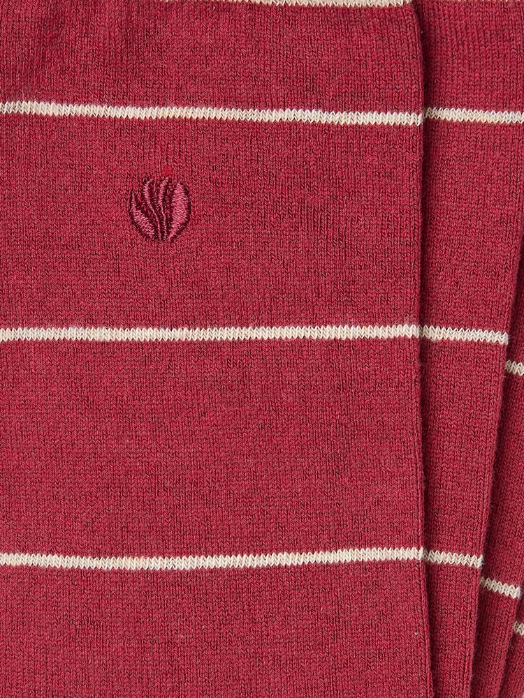 FatFace Red Men's Striped Socks - Image 2 of 2