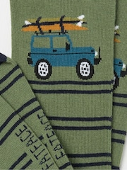 FatFace Green Men's Off Roader Socks - Image 2 of 2