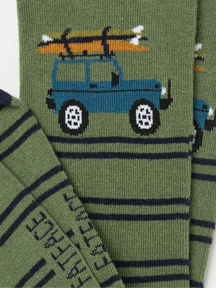 FatFace Green Men's Off Roader Socks - Image 2 of 2