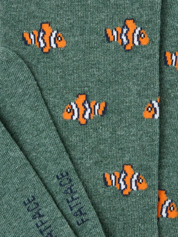 FatFace Green Clown Fish Socks - Image 2 of 2