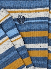 FatFace Blue & Yellow Men's Striped Socks - Image 2 of 2