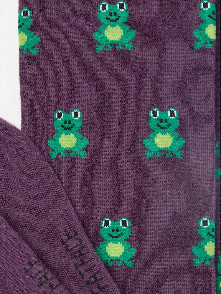 FatFace Purple Frog Print Socks - Image 2 of 2